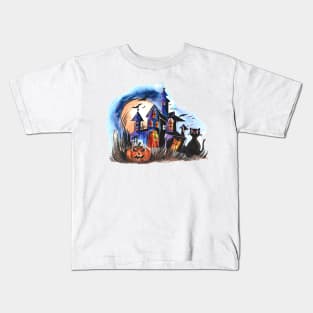 Spooky House Halloween Kids T-Shirt